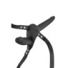 Must Silikoonist Topelt Strap-On Rakmed 155 Cm