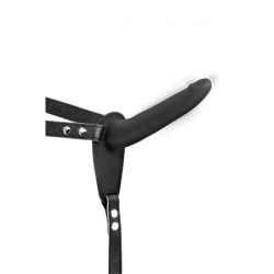 Sort Silikone Vibrator Usb Strap-On Sele 155 Cm