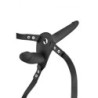 Imbracatura Strap-On Doppia Nera Silicone Vibratore Usb 155 Cm