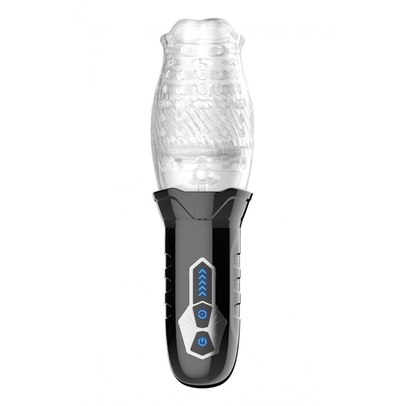 Vibratorius-masturbatorius su USB jungtimi, vibruojantis ir besisukantis
