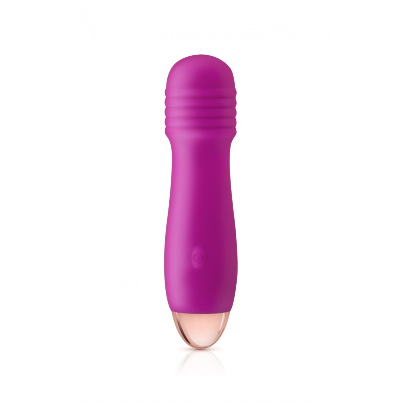 Mini Uppladdningsbar Silikonvibrator Joystick Rosa