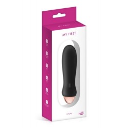 Mini Vibrator Silikonski Polnilni Sesalni Črn