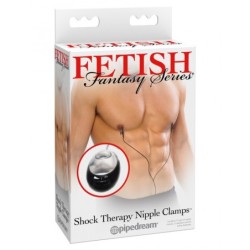 Ščipalci za bradavice Shock Therapy črno/srebrni