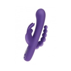 Vibrador Triple Placer Usb Silicona