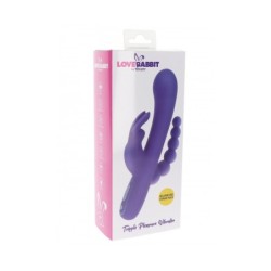Vibrador Triple Plaer Usb Silicona