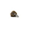 Plug Anale Argento Coda Coniglio Marrone