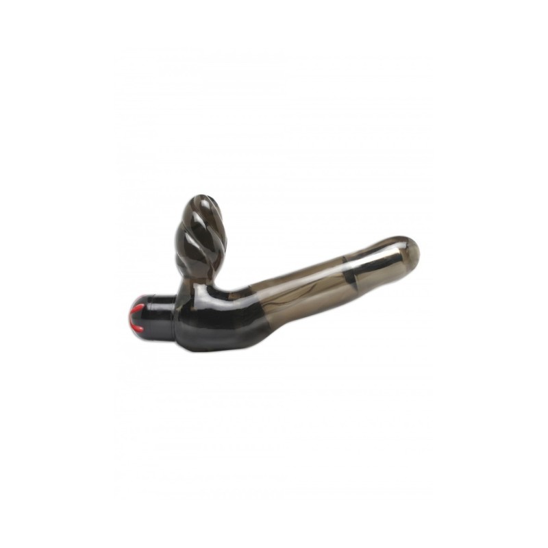 Ženski vibrirajoči pas Strap-On 14 cm siv