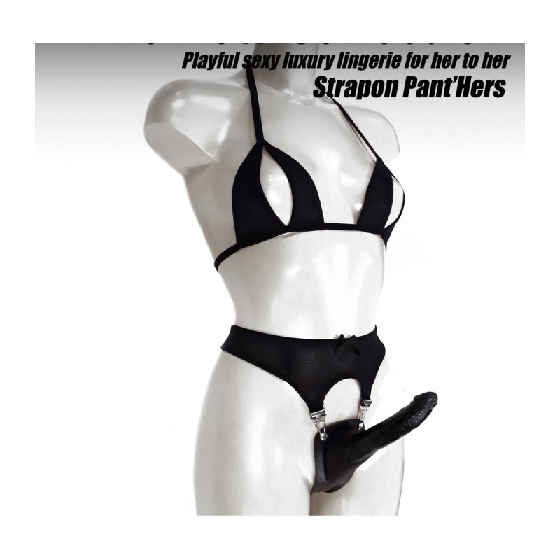 Set Panthers Strap-On Negru