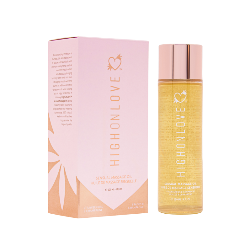 Huile de Massage Fraises & Champagne 120 Ml