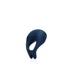 Vibrační kroužek na penis s USB hroty, modrý