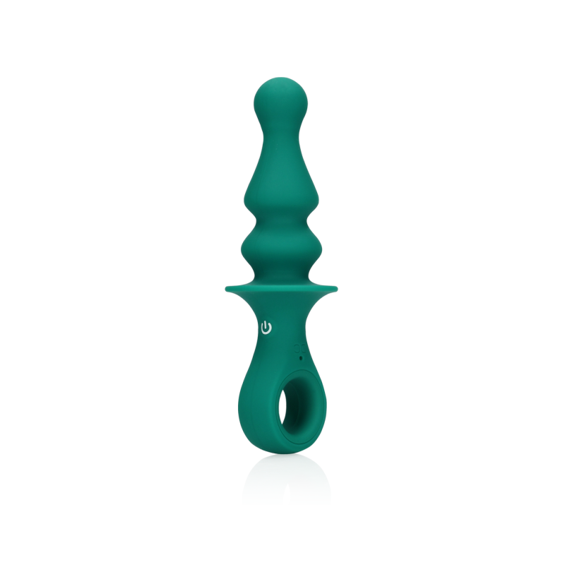 Analni Vibrator Silikonski Pawn Rebrasti Zeleni