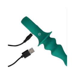 Vibrator Anal Silicon Pawn Striat Verde