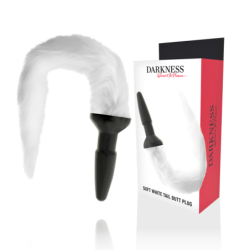 Siliconen Anaal Plug met Witte Staart