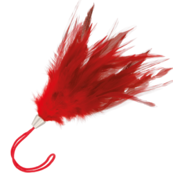 Red Stimulating Feather Teaser 17cm