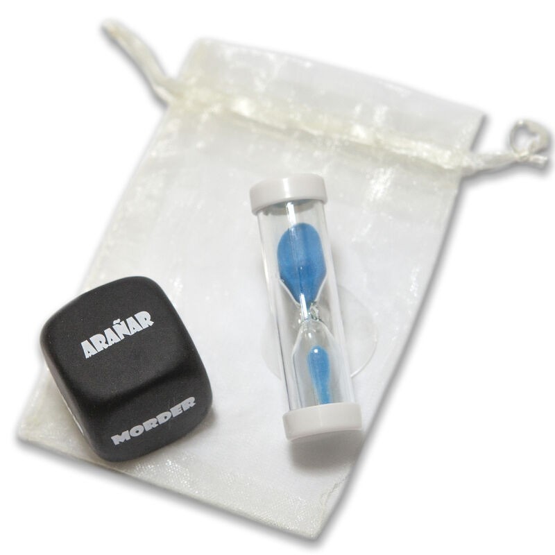 Žaidimų Krepšys Su Sado Kauliuku 3 Mm X 3 Mm + Smėlio Laikrodis