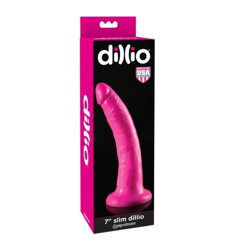 Dildo med sugpropp 17.8 cm - Rosa