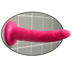 Gode avec Ventouse 17.8 Cm - Rose