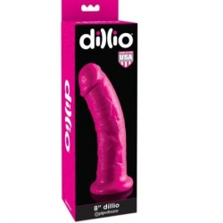 Dildo med sugpropp 20.32 cm Rosa
