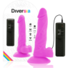 Fleksibel Dildo med Vibration Lilla 18 Cm -O- 4 Cm
