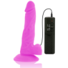 Flexibilní dildo s vibrací fialové 18 cm -O- 4 cm