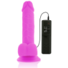 Flexibilné Dildo s Vibráciou Fialové 20.5 Cm -O- 4.2 Cm