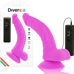 Flexibele Dildo met Vibratie Lila 21.5 Cm -O- 4.5 Cm