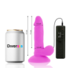 Dildo Flessibile Con Vibrazione Viola 17 Cm -O- 3.3 Cm