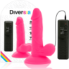 Elastīgs Dildo Ar Vibrāciju Rozā 17 Cm -O- 3.3 Cm