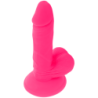 Flexibilní Dildo s Vibrací Růžové 17 Cm -O- 3.3 Cm