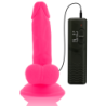 Flexibilní Dildo s Vibrací Růžové 17 Cm -O- 3.3 Cm