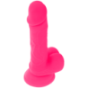 Lankstus vibruojantis dirbtinis penis rožinis 20,5 cm -O- 4,2 cm