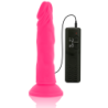 Paindlik vibreeriv dildo roosa 23 cm -O- 4,3 cm