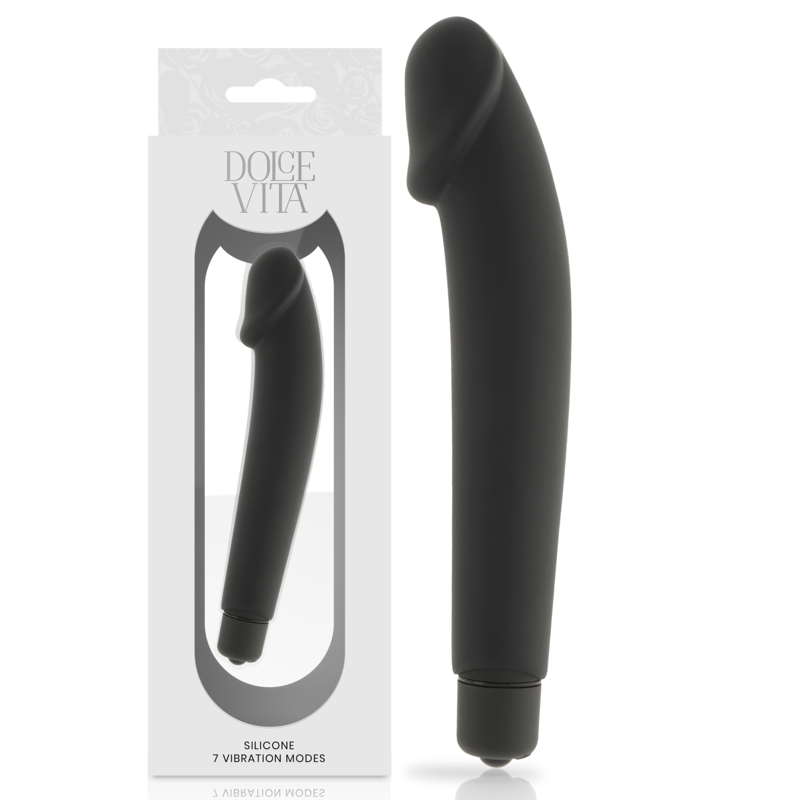 Vibrador Realista de Silicone Preto