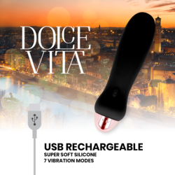 Uzlādējams vibrators Five Melns 7 Ātrumi