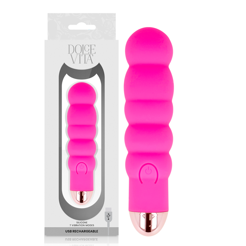 Uppladdningsbar Vibrator Sex Rosa 7 Hastigheter