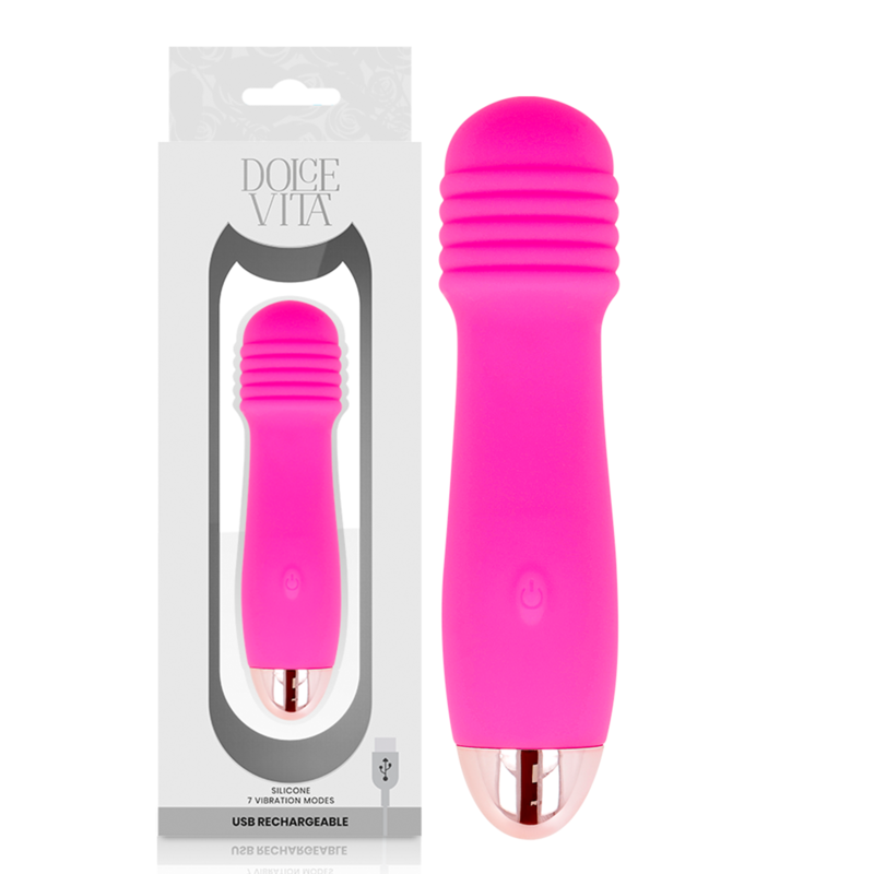 Uppladdningsbar Vibrator Three Rosa 7 Hastigheter