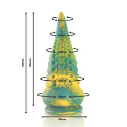 Cetus Dildo Tentacule Vert Taille Petite