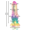 Iris Dildo Con Testicoli Arcobaleno Di Piacere
