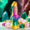 Iris Dildo Con Testicoli Arcobaleno Di Piacere