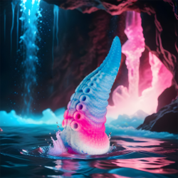 Phorcys Zils Tentaklis Dildo Mazs Izmērs