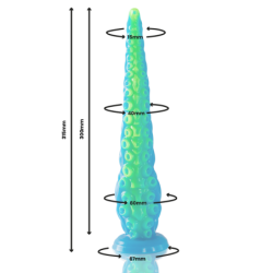 Scylla Dildo Tentacule Fin Luminescent Grande Taille