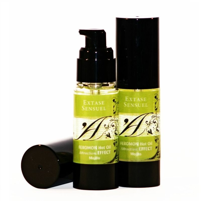 Óleo de Massagem Efeito Calor Com Feromonas Mojito 30 Ml