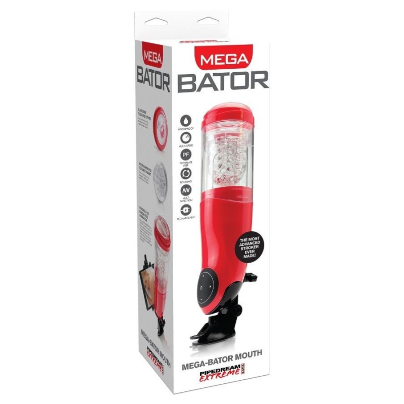 Pdx Mega Bator Usb Férfi Maszturbátor Piros Száj