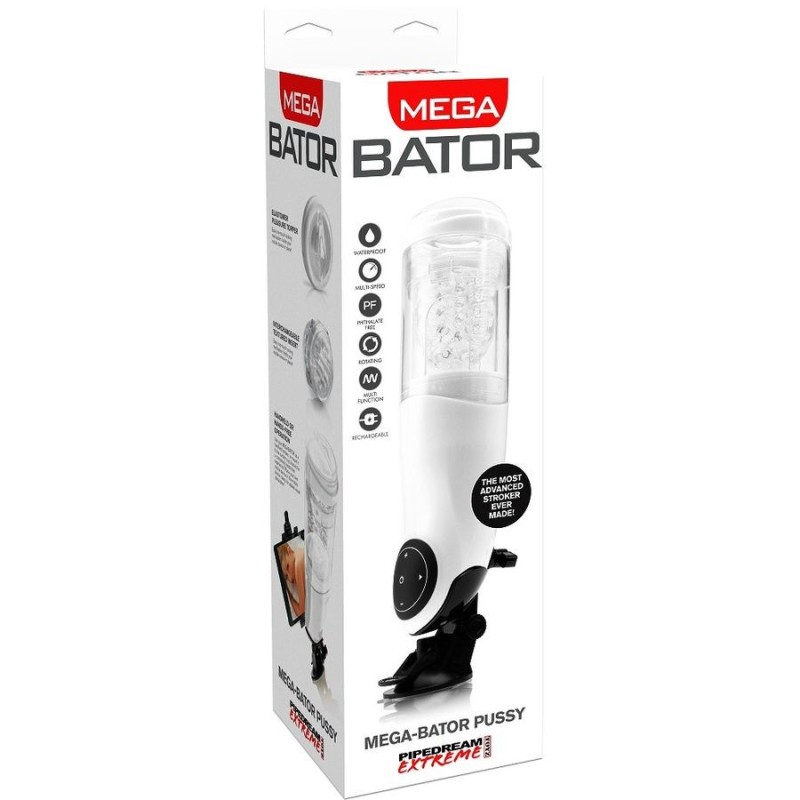 Pdx Mega Bator Usb Meeste Masturbaator Tupe Valge