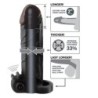 Fantasy X- Tensions - Extensão Para O Pénis Com Vibrador Real Feel 2 Preto