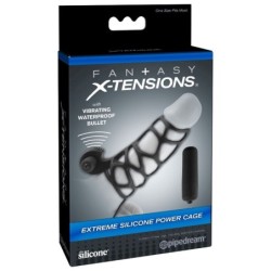 Fantasy X-Tensions - Vibrátoros szilikon pénisz hüvely