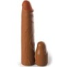 Fantasy X- Tensions - Manchon Pipedreams 20,32 Cm + Plug 5,00 Cm Inch Caramel