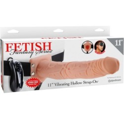 11 Arnês Vibrador Com Testículos Oco Man 27.9 Cm Natural