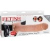 11 Arnês Vibrador Com Testículos Oco Man 27.9 Cm Natural