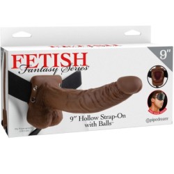 9 Arnês Com Testículos Oco Man 22.9 Cm Castanho